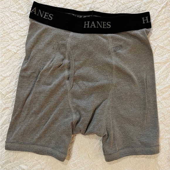 🩲 SMALL HANES GREY BOXER BRIEFS - Picture 1 of 3